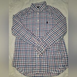 Ralph Lauren Blue and Pink Plaid Shirt